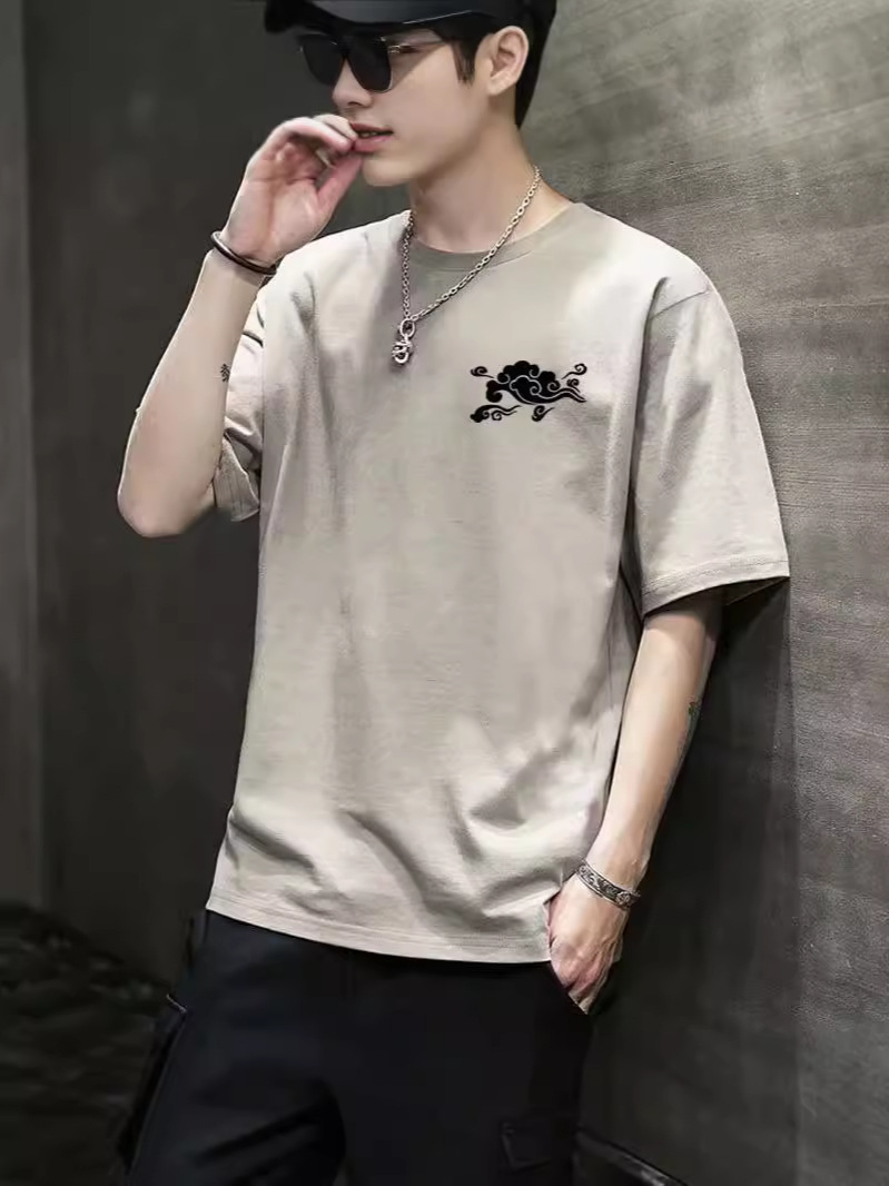 Camiseta de manga corta para hombre de moda verano pareja juvenil casual suelta media manga camisa de fondo para hombre camiseta superior para hombre