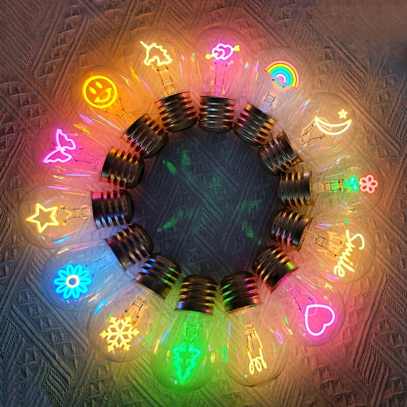 Edison cartoon shape light bulb LED charging light bulb color fun decorative lamp portable night light