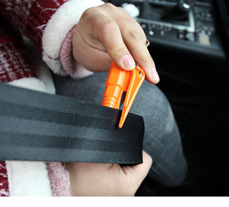 Car Self-Defense Safety Hammer, In-Car Escape Hammer, Multi-Functional Window-Breaking Tool, Cutting Seat Belt, Portable Car Use