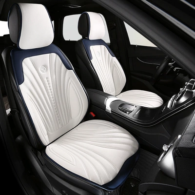 Set Multi-piece Seat Cushion: Seat cushion, seat cover - ram-cloth-crescent-white-front-two-single-seats
