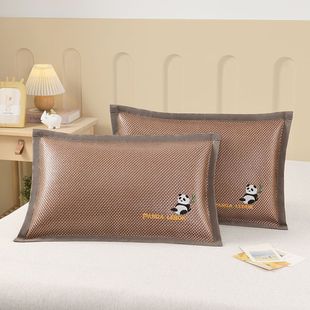Summer Cooling Pillowcase for Students and Children, Ice Silk Rattan Pillowcase, Baby Pillow Core Cover, Adult Pillow Mat, Summer Single Double-Sided