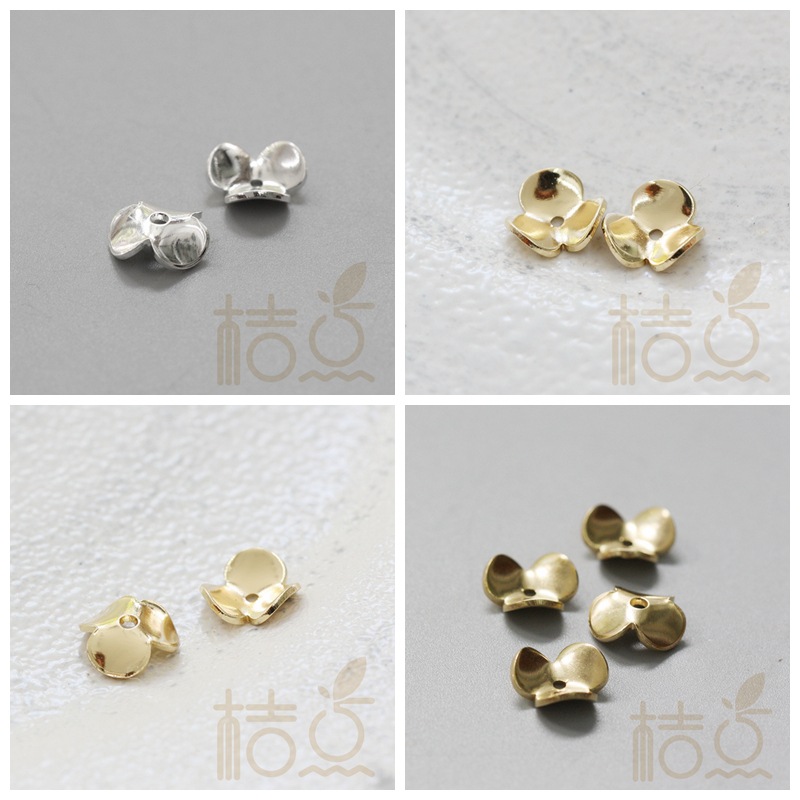 DIY饰品铜配件9.4*3mm花托 珠托  珠帽 几何图形 花瓣(4028C)