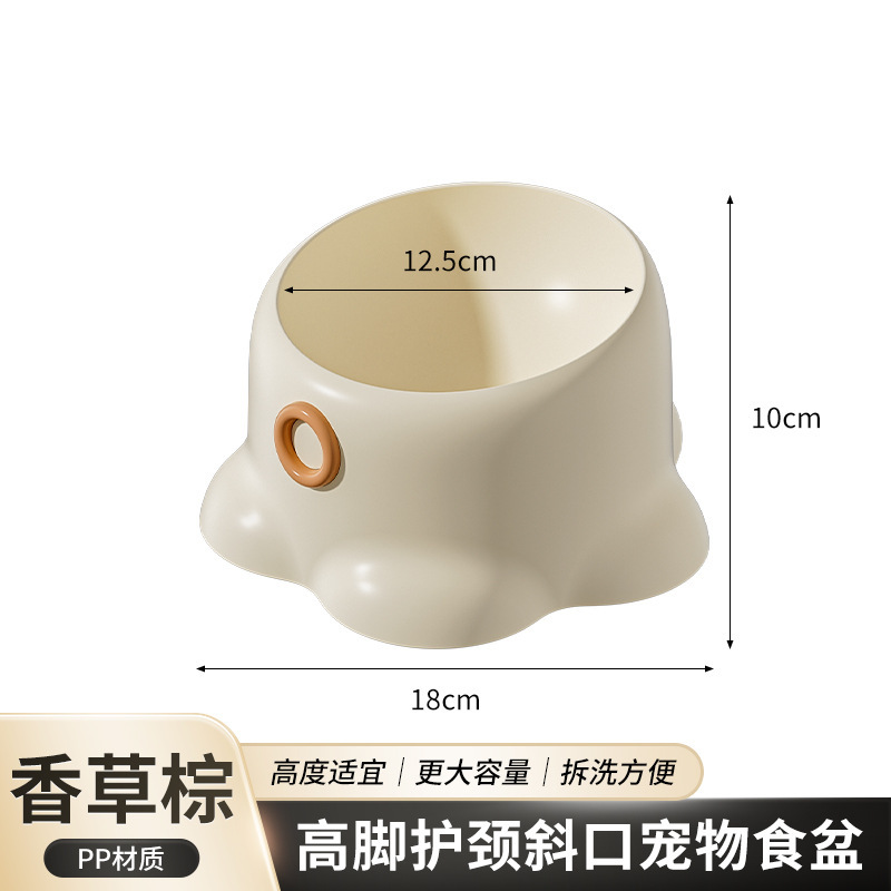 Fabricantes al por mayor Macarons Octopus Cat Cat Bowl Protector de cuello Bowl Cat Food Bowl Anti-volcado para mascotas Tazón de acero inoxidable