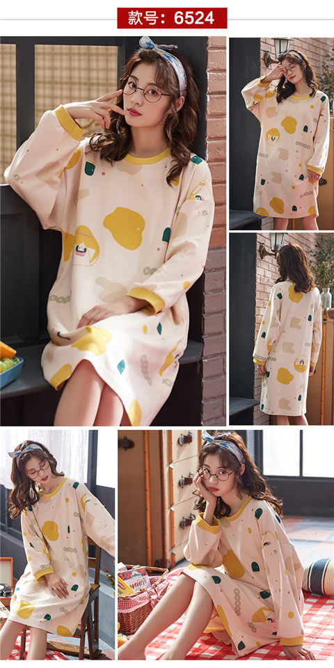 长袖睡裙详情图