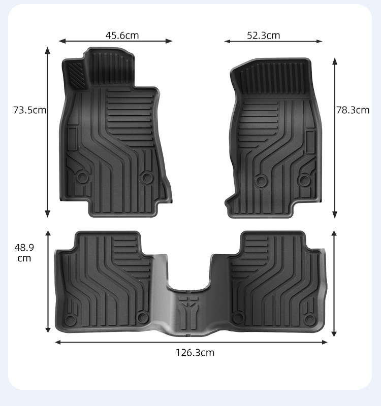 Suitable for 20-26 Cadillac Ct5 Car Floor Mats and Trunk Mats, Environmentally Friendly Tpe Car Floor Mats, Double-Layered