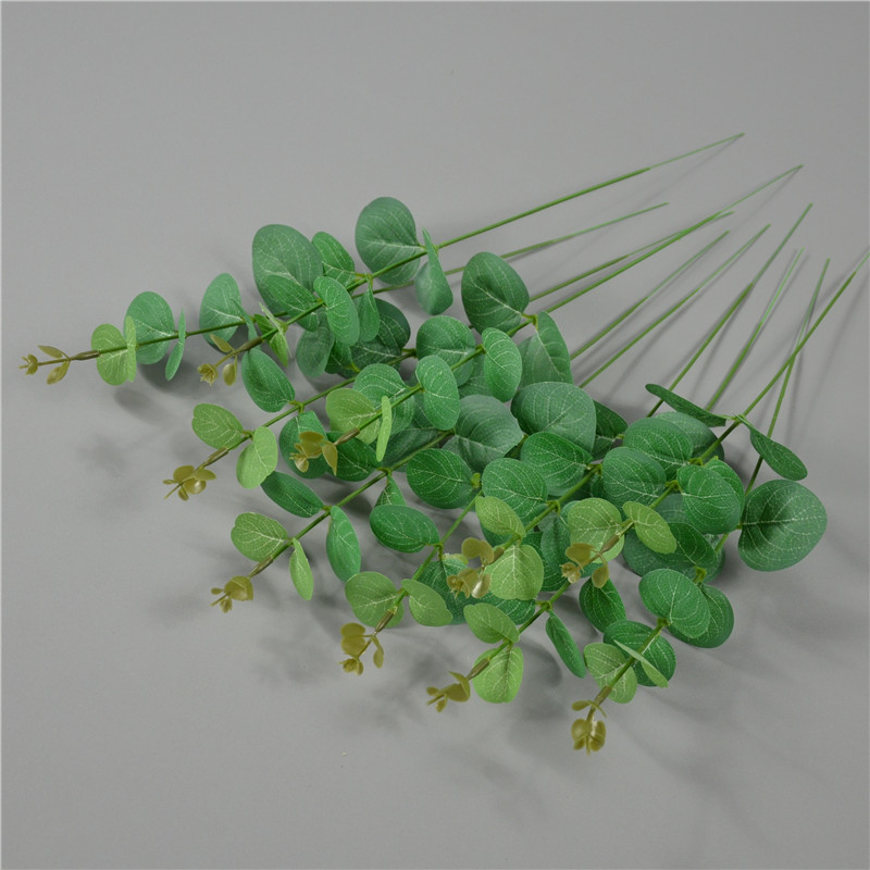 Artificial Eucalyptus Single Stem Wholesale Money Leaf Wreath Making Filler Flowers Ins Forest Style Green Plant Potted Cake Flower Arrangement
