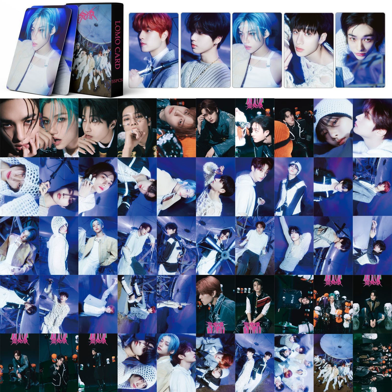 Фотокарта Ломо (Stray Kids) мини-почтовая открытка 59×89 мм, 75 г/м², коллекционный стиль набор