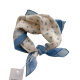 Fashion Wave Point Stitching Striped Small Square 58x 58 Cotton Breathable Travel Sunscreen Tape Women's Scarf
