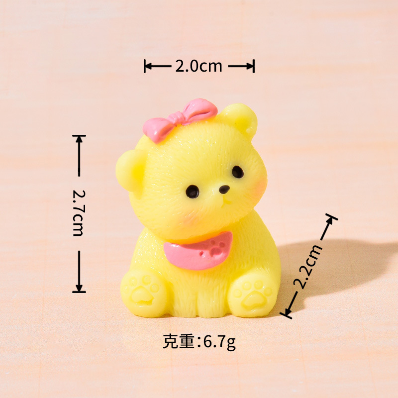 中国のバレンタインデーかわいい漫画よだれかけクマかわいいトレンディなブラインドバッグ diy 装飾デスクトップ車樹脂小物アクセサリー|undefined