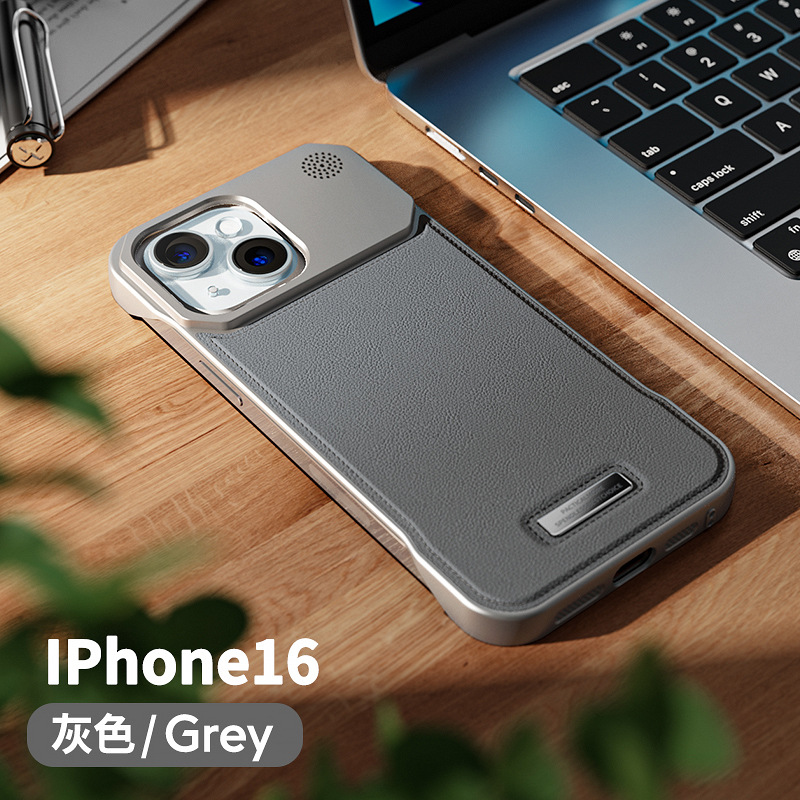 Funda magnética de cuero con aromaterapia para iPhone 16, compatible con Apple 15, 14 y 17 Air, con función de carga.