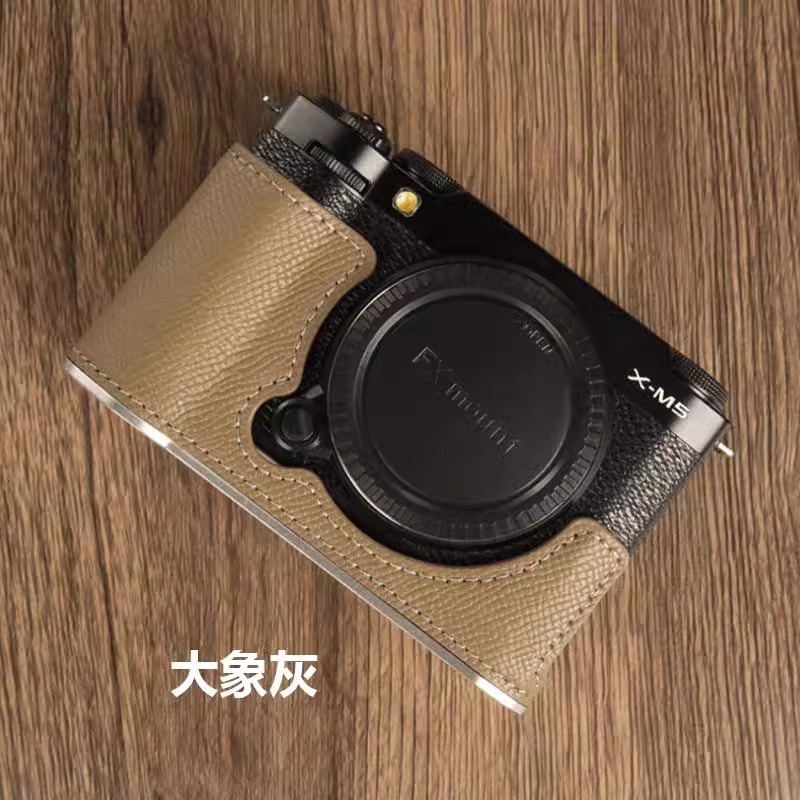 가죽베이스 보호 커버 후지 XM5 보호 커버 XM5 사진 가방 가죽 커버 빈티지 COWHIDE 케이스