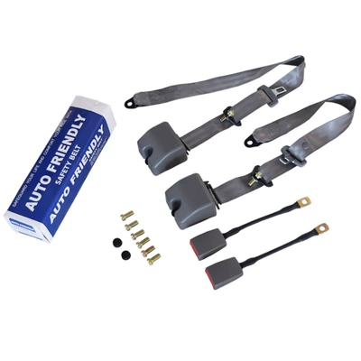 Cross-border hot sale automatic three-point Car seat belt - ptk3-gray-two-suit-a-box-with-screws