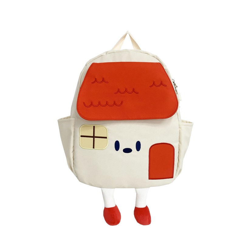 Mochila de dibujos animados para niños y niñas encantadora casa pequeña mochila escolar para estudiantes de jardín de infantes 2024 nuevo comercio exterior mochila infantil