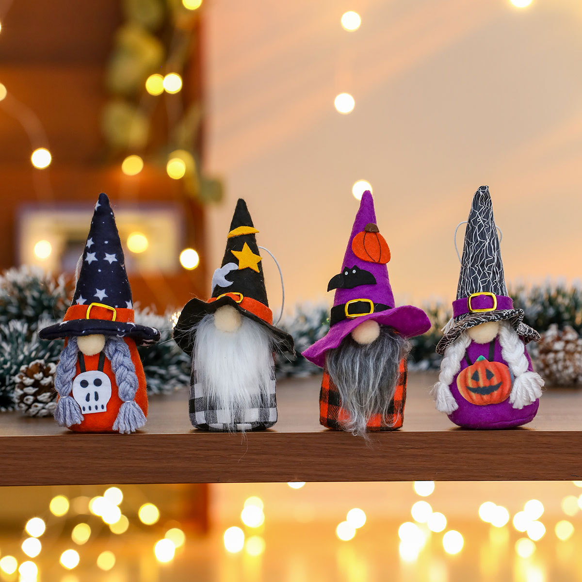 Nuevos accesorios de Halloween transfronterizos muñecas muñecas decoraciones muñecas decoraciones muñecas brujas de Halloween