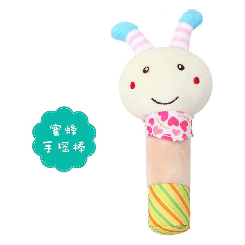 Nuevo sonajero de mano BBSKY para bebés, juguete de peluche de conejo para apretar, muñeco de peluche relajante, sonajero de mano al por mayor