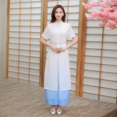 2022 New Health Salon Foot Bath Technician Workwear Women's Therapeutic Store SPA Chiffon Long Spring Summer Work Uniform