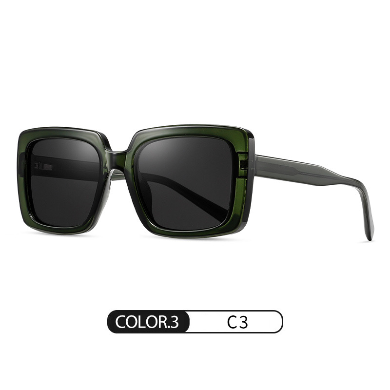 Gafas de sol polarizadas de montura grande de tendencia europea y americana S26129 Gafas de sol de hoja de protección solar sin maquillaje de moda Gafas de sol personalizadas