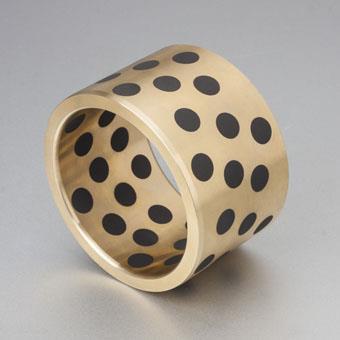 jfb石墨镶嵌固体轴承铜衬翻边铜套厂家定制自润滑耐磨高精度铜套