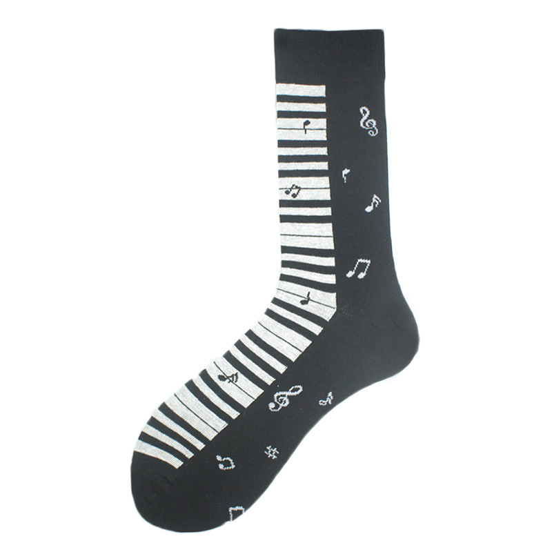 Men's Casual Animal Vegetable Notes Cotton Ankle Socks A Pair display picture 5