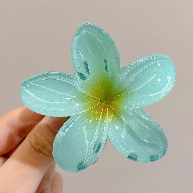 Clip de agarre de flor de plumón de perla, horquilla de flor de alta calidad femenina, horquilla, horquilla, horquilla, horquilla, horquilla, gran clip de tiburón, tocado