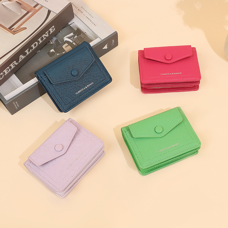 Comercio exterior transfronterizo nuevo sobre billetera corta de damas billetera de cremallera al por mayor billetera de cambio