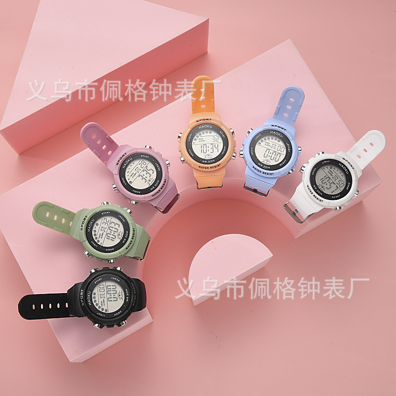 Ultra-Delgado Wang Yuan ins estilo coreano estilo simple unicornio reloj mujer estudiante multifunción deportes anti-reloj electrónico
