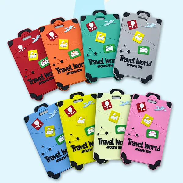 New Soft Rubber Luggage Tag Anti-Lost Writing Logistics Recognition Boarding Pass Suitcase Name Tag Silicone Luggage Tag
