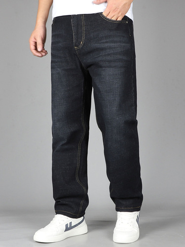 Summer and Autumn Thin Elastic Loose Straight Leg Men's Mid-Age Business Casual Men's Pants Long Pants