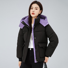綿の女性のジャケット 2025 冬の新フード付きパンコート多用途冬服韓国スタイルルーズショートファッション綿服