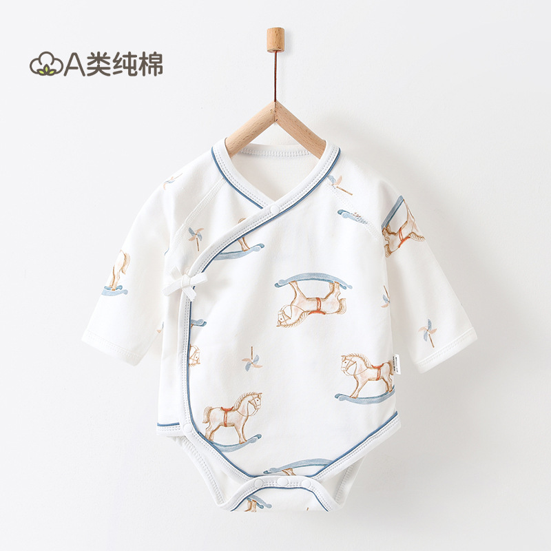 Ropa de bebé, ropa de rastreo para recién nacidos, ropa de bebé Anyang, ropa de bebé para bebés de cuatro estaciones, un abrigo de verano de algodón puro