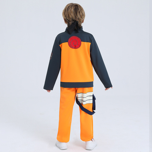 Boy Naruto Uzumaki Naruto Japanese Cartoon Anime Cosplay Halloween Crossdressing Cos Costume