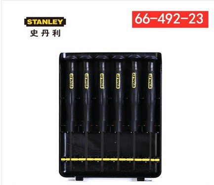 史丹利手动工具6件一字 十字防静电微型螺丝批套 66-492-23