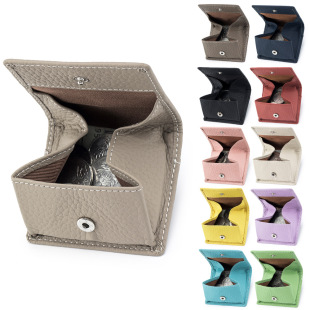 New Japanese style first layer cowhide mini wallet women's leather buckle coin bag storage coin purse small foreign trade