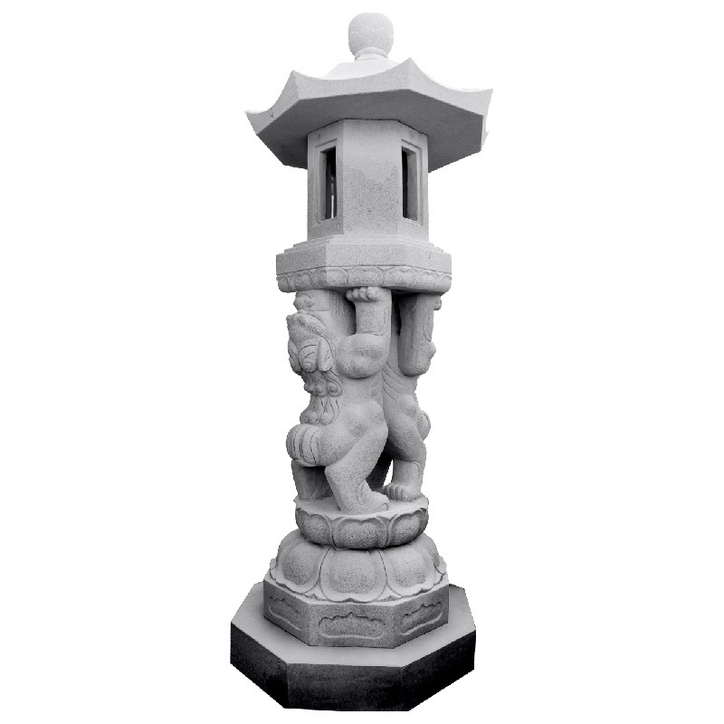 广东石雕 中式园林石灯 花岗岩石灯笼加工 多种工艺相结合