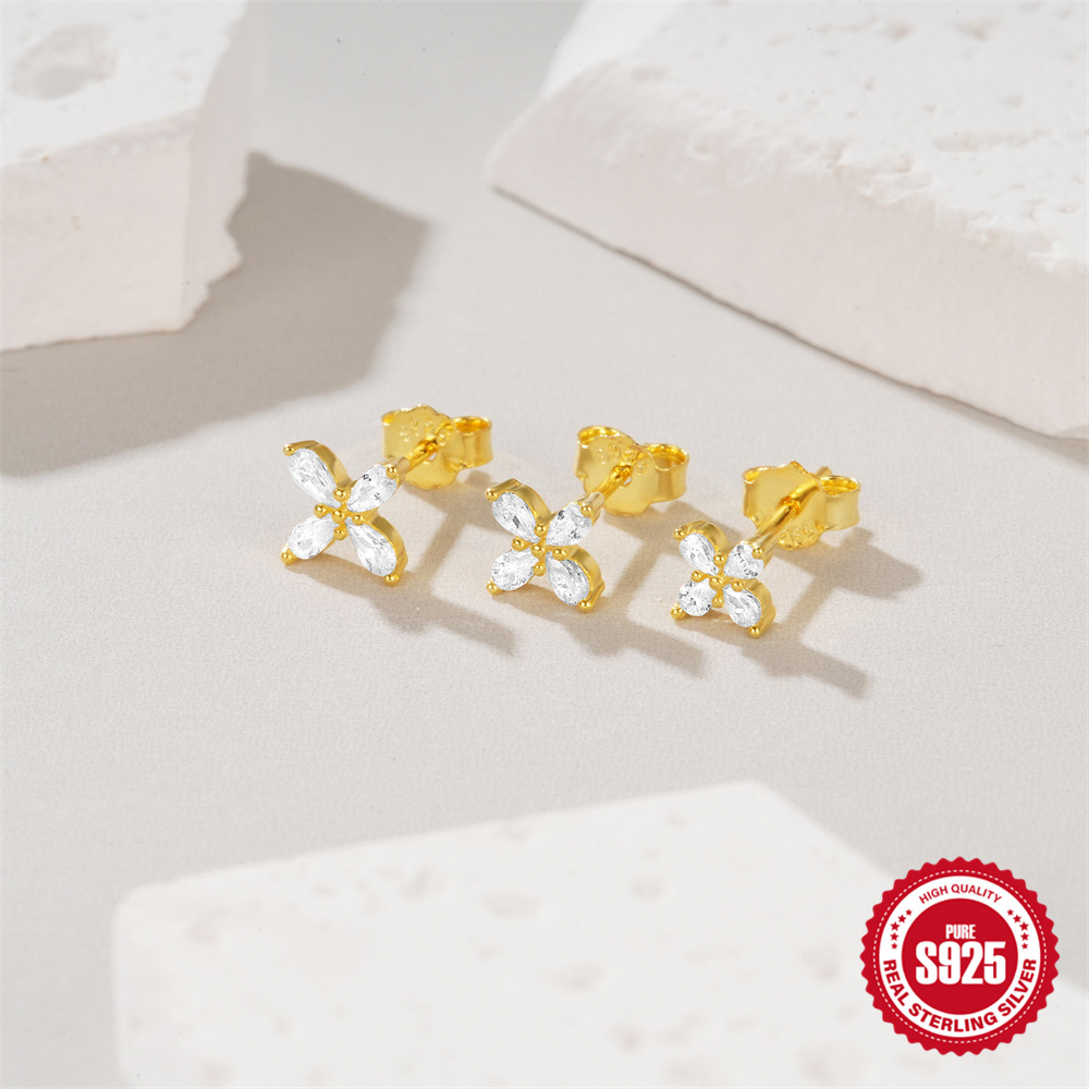 Moda europea y americana s925 plata de ley ins borla de cadena con incrustaciones de diamantes