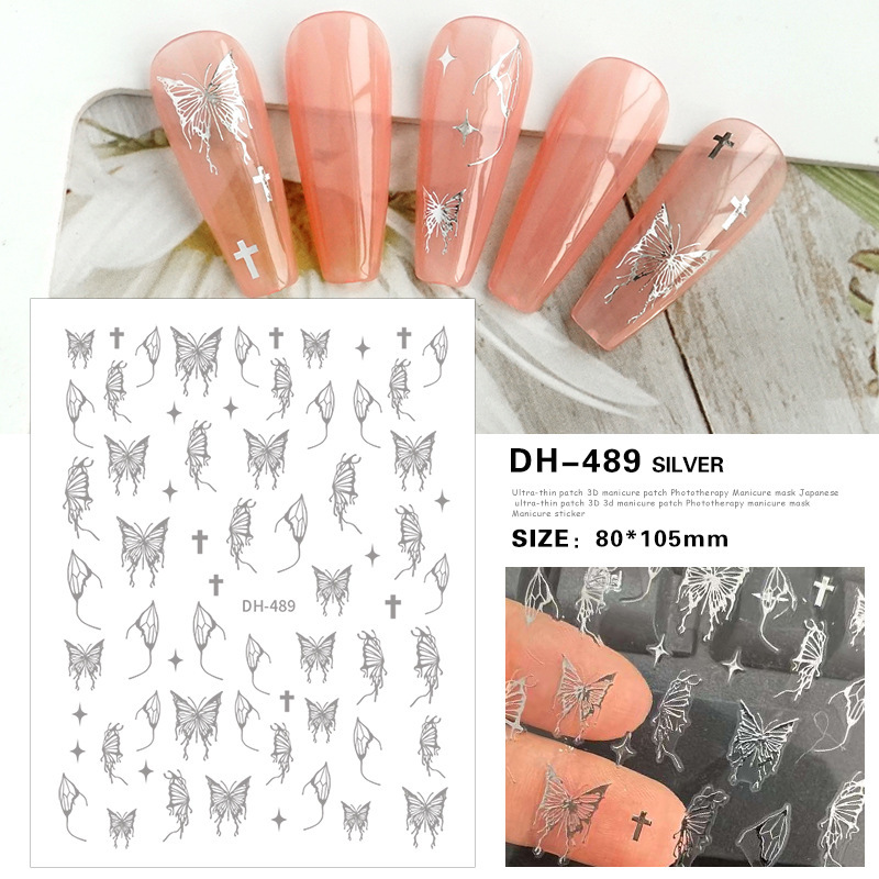 Redanco new 3D explosions butterfly series nail art stickers adhesive nail stickers wholesale DH-489