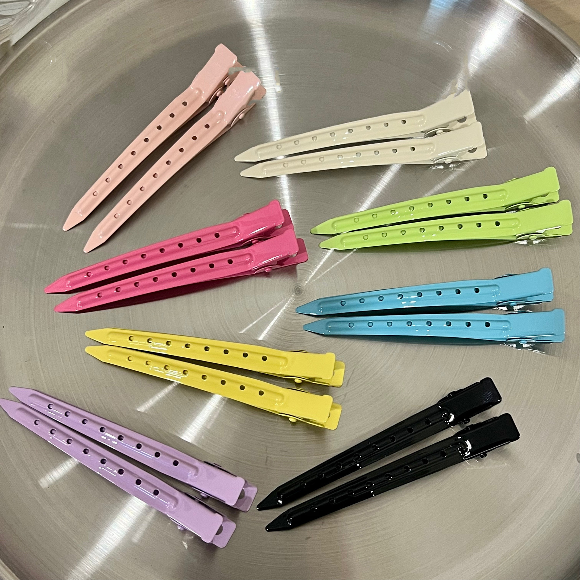 Spray paint color hair fluffy artifact seamless makeup hairpin female bangs duckbill clip shaping clip top clip hairpin_voghion.com