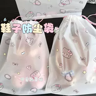 Hello Kitty, сумка для хранения, милый мешок для обуви, водонепроницаемые чехлы для обуви для выхода, на шнурке