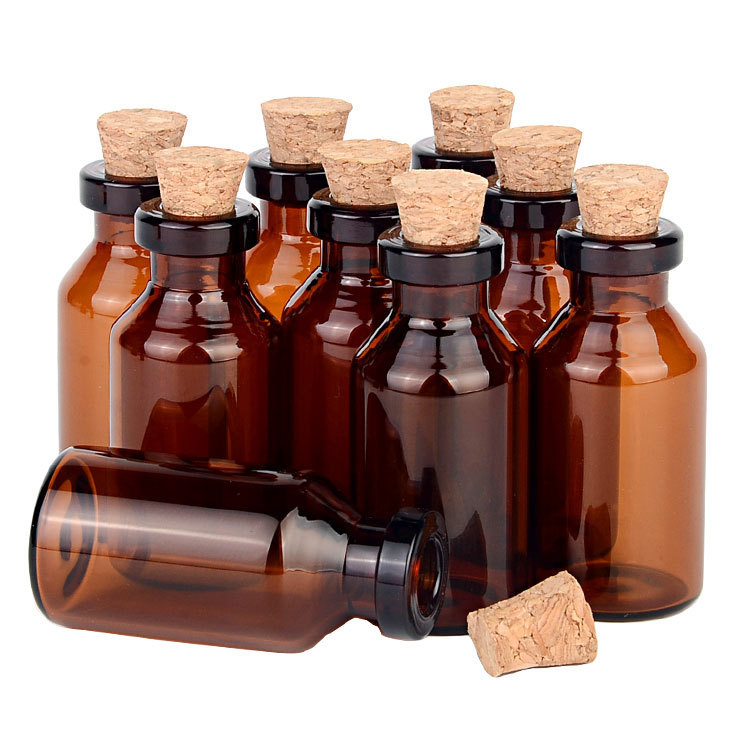 18*40 tea color wishing bottle 5ml brown cork glass bottle sub-packaging small bottle coffee color floating bottle manufacturers in stock 18*40 tea color wishing bottle 5ml brown cork glass bottle sub-packaging small bottle coffee color floating bottle manufacturers in stock