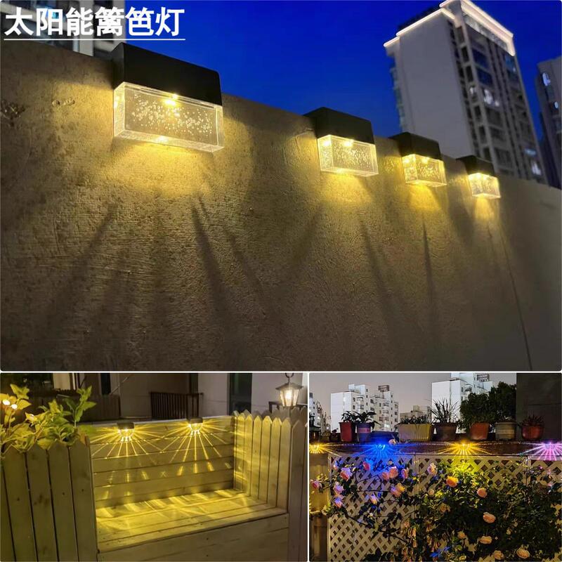 Cross-Border Solar Step Light Outdoor Rainproof Courtyard Columnar Lawn Garden Atmosphere Light Villa Gate Fence Light