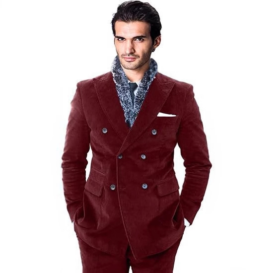 Aliexpress Amazon Popular Suit Corduroy Men's Suit 2-Piece Slim Fit Business Banquet Groomsmen Suit Aliexpress Amazon Popular Suit Corduroy Men's Suit 2-Piece Slim Fit Business Banquet Groomsmen Suit
