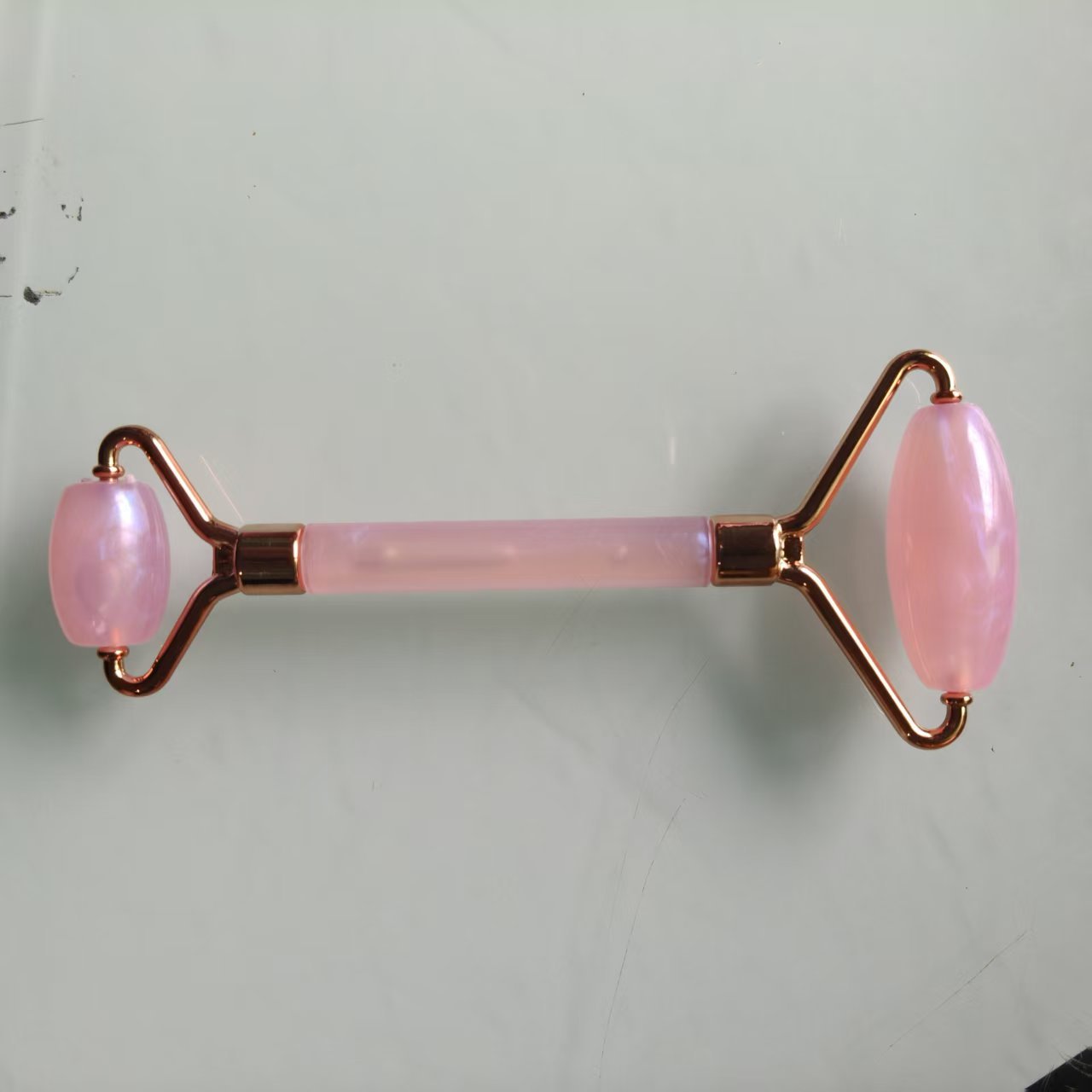 [Piel firme] rodillos de masaje de doble cabeza empujando la cara cara cara en forma de corazón de masaje de belleza tabla de masaje de músculos para irrigación de la piel