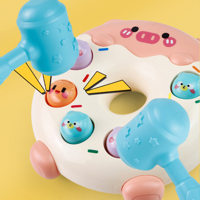 婴幼儿甜甜圈打地鼠敲击玩具可爱1-5岁宝宝反应力锻炼手按益智|ms
