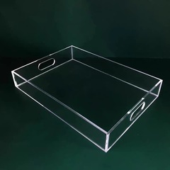 高透明アクリルトレイ長方形フルーツ食事茶皿化粧品収納ボックス引き出しキャビネット収納ボックス