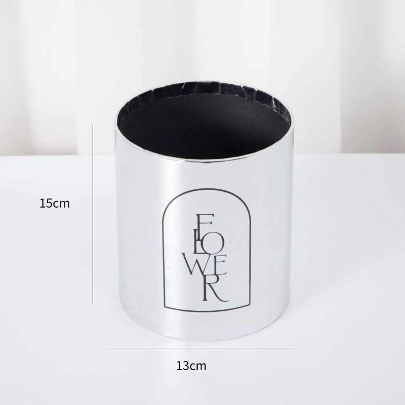 Espejo plata amor puerta abrazo cubo flor cubo blanco sin tapa tamaño pequeño flor floral caja de regalo caja de arreglo floral al por mayor