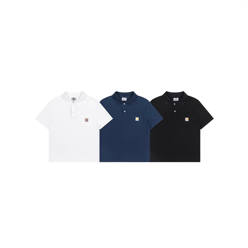 Classic Tooling Style CarharttT Shirt Cotton Heavy Breathable Men's and Women's Street Fashionable Carhart Short Sleeve