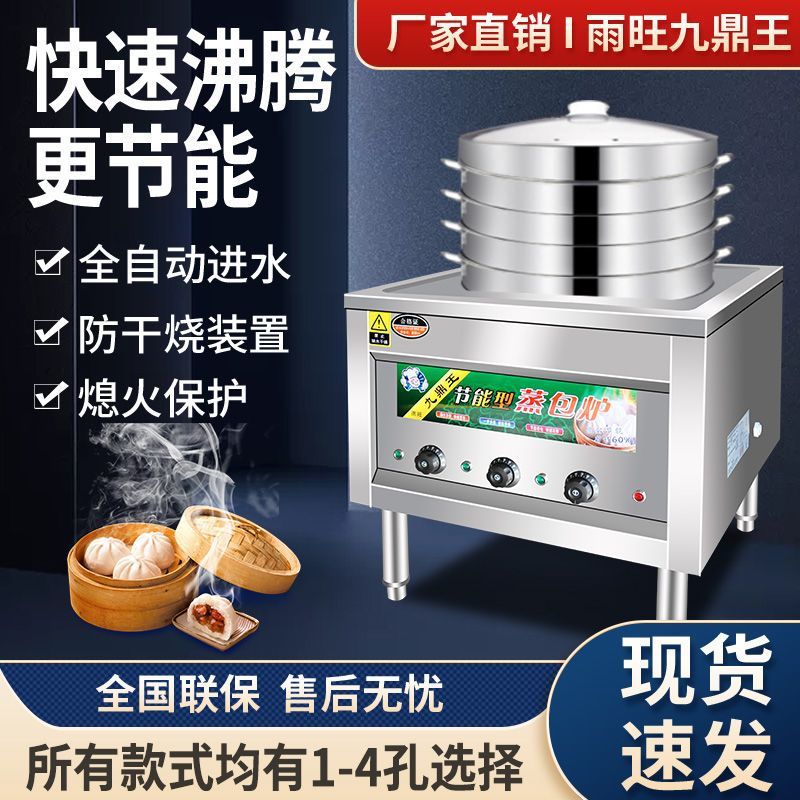 Ahorro de energía multifuncional horno de vapor de vapor de gas comercial de carbón para desayuno de salchichas en polvo en jaula de vapor eléctrico horno de vapor de cabina de vapor