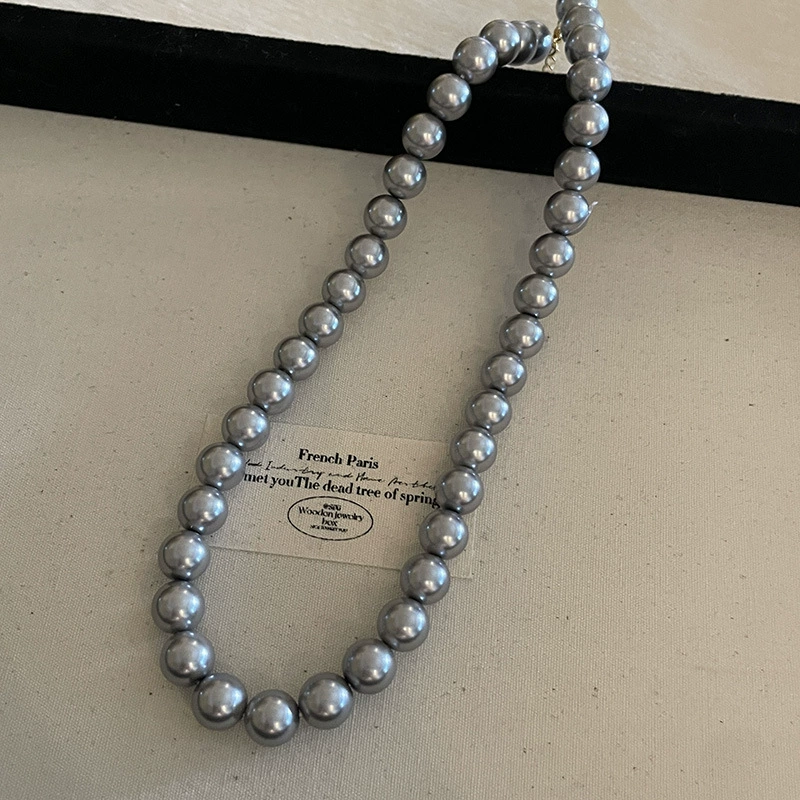 Necklace from pearl, sweater, accessory, light luxury style