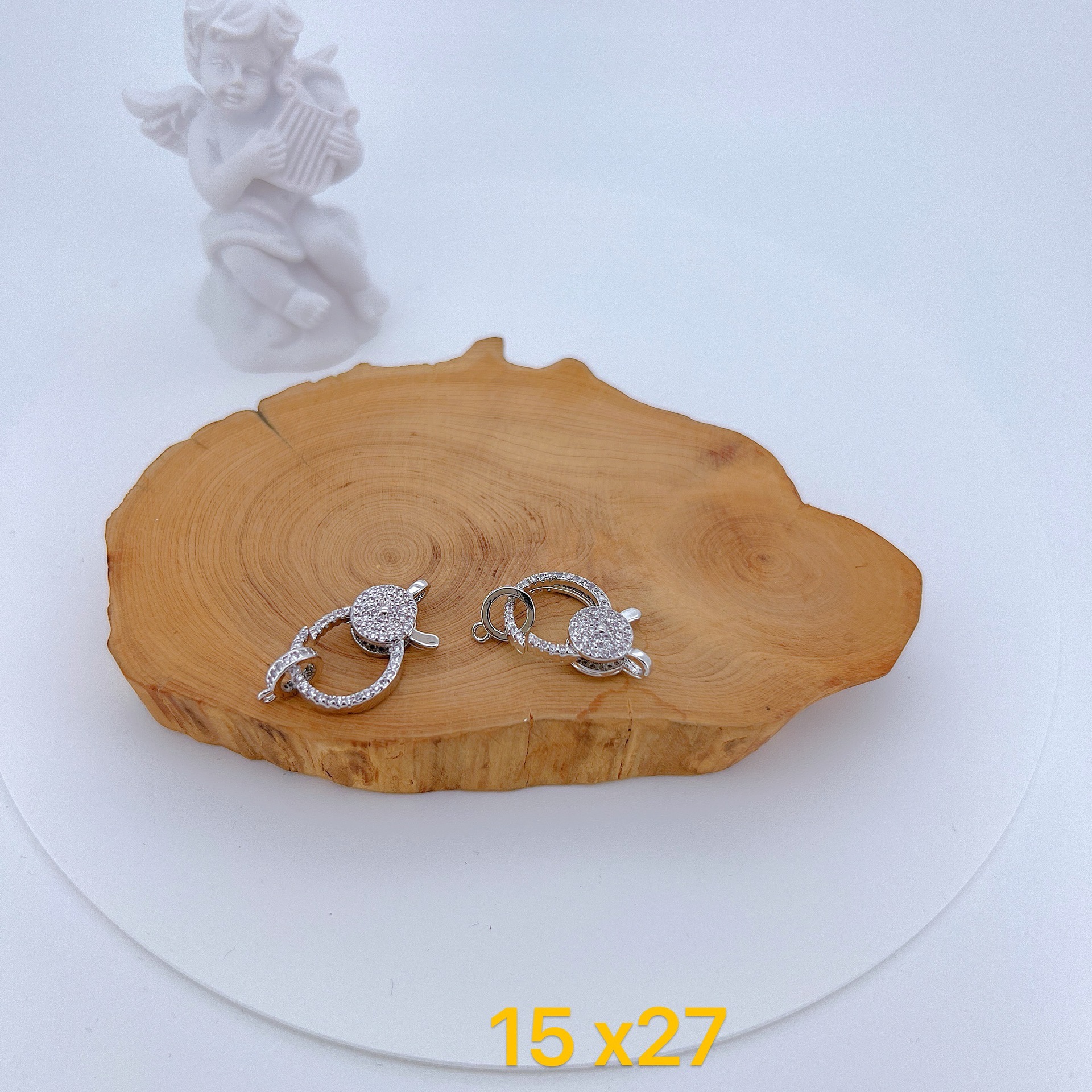Lobster Clasp Jewelry Making Type 15*27MM Jewelry Making Size 1 Piece 15*27MM Copper Zircon Geometric Lobster Clasp Jewelry Accessories