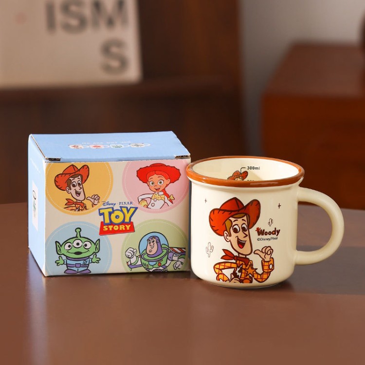 Toy Story tazas de cerámica nostálgicas de la infancia tazas de café de oficina caseras regalos de cumpleaños
